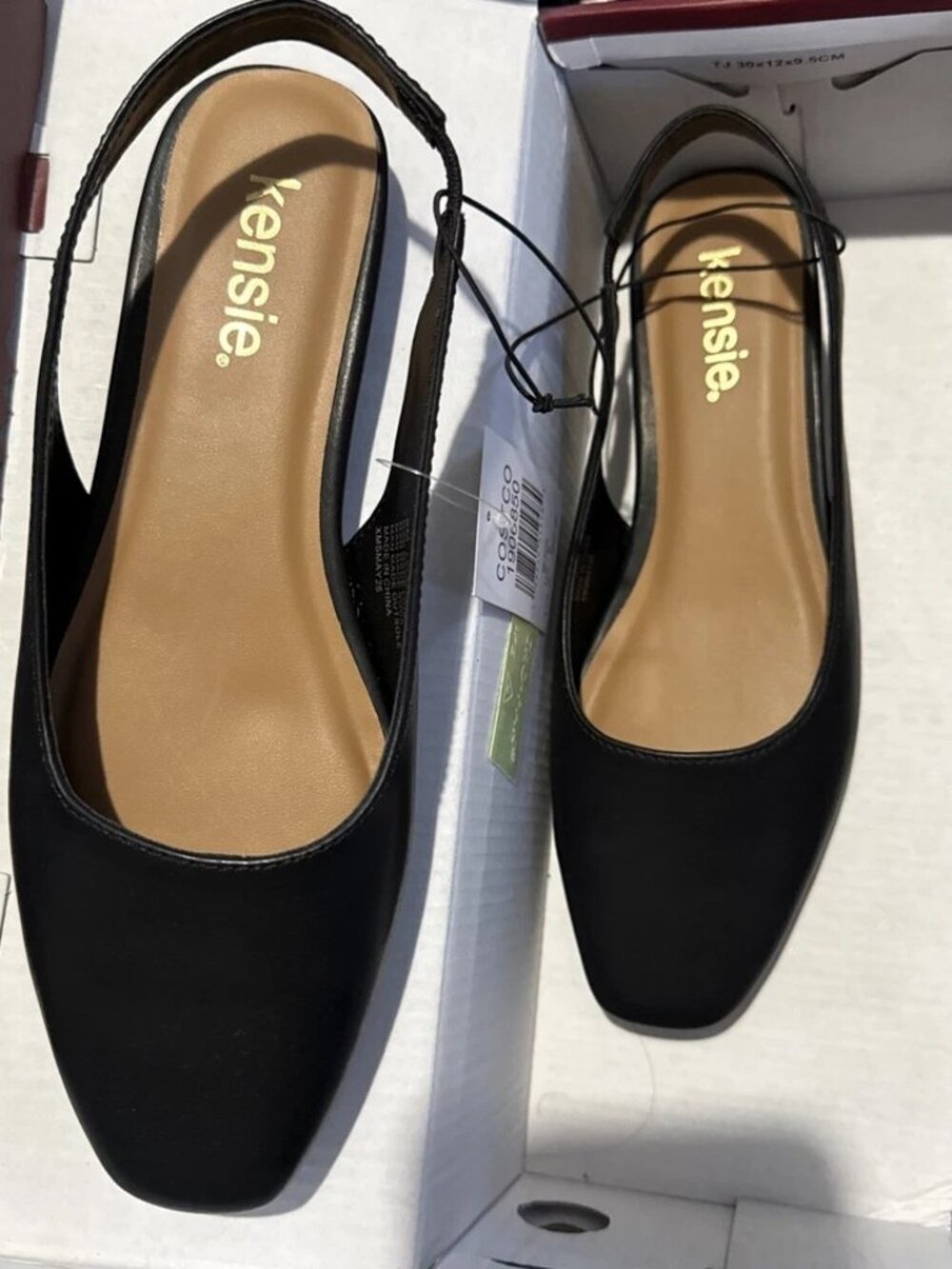 The Kensie Open Back Felice Flats Black size 6